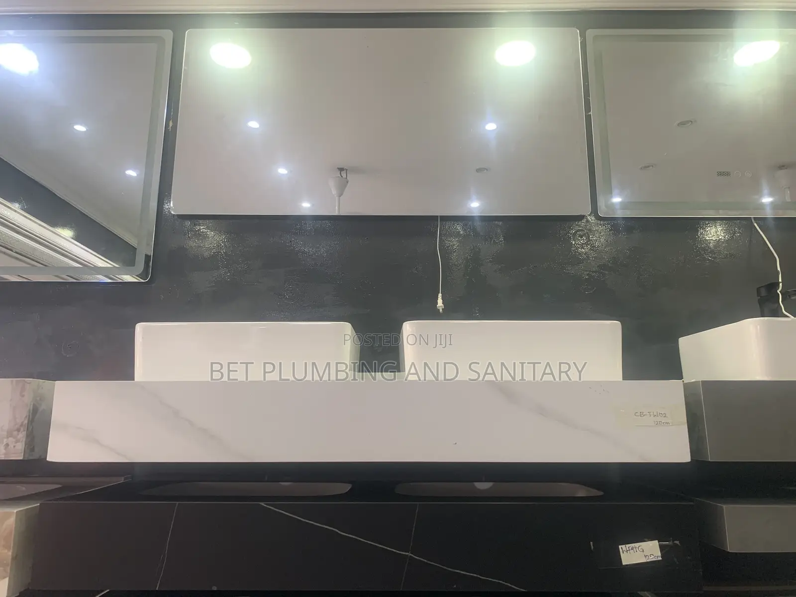 Double Cabinet Basin With Mirror (Complete Set)