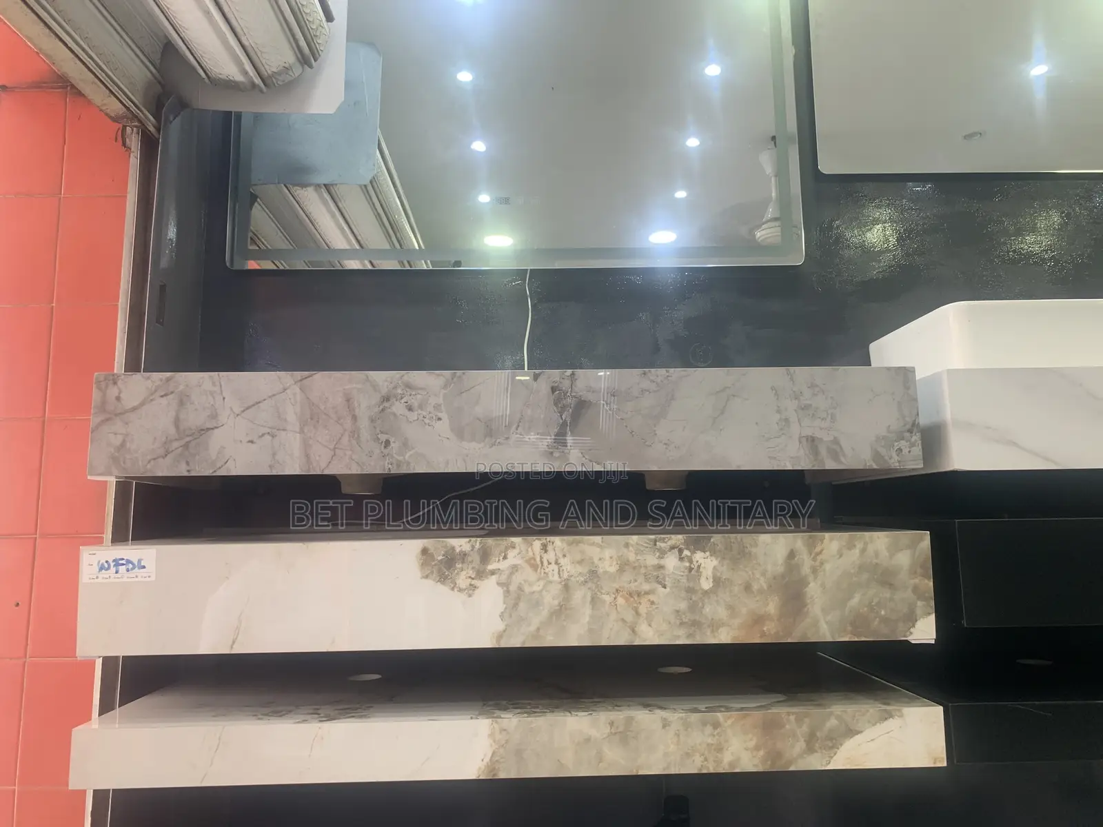 Double Cabinet Basin With Mirror (Complete Set)