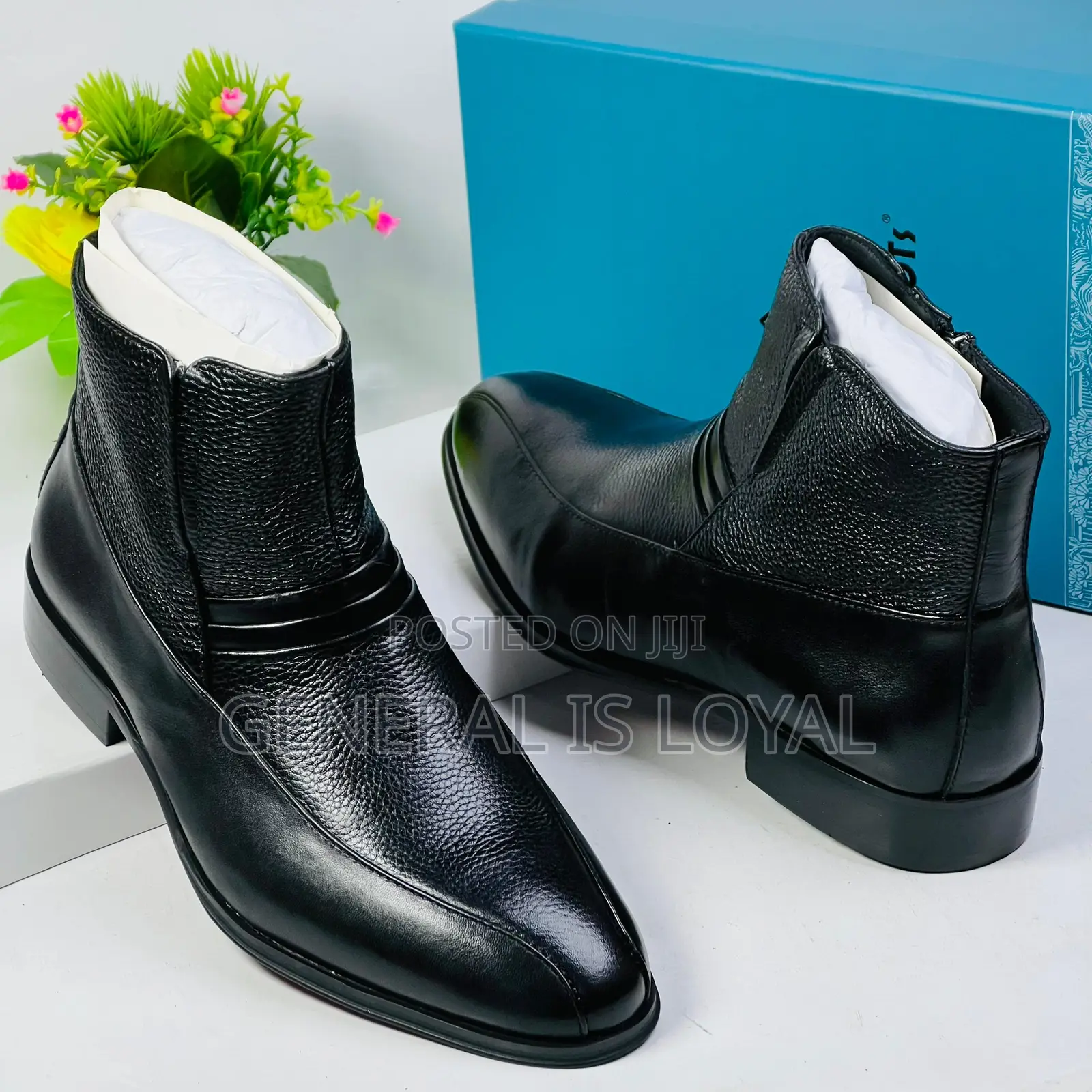 Steve Riots Leather Men Zip Boot