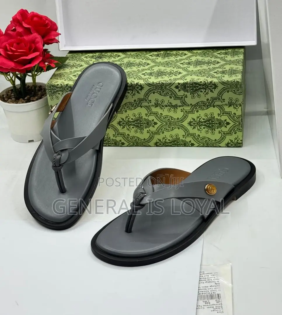 Gucci Gray Men Slippers