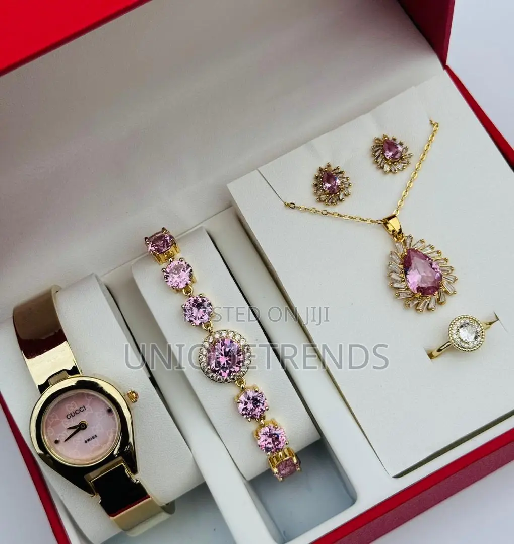 Ladies Watch and Jewelry Set With Ring
