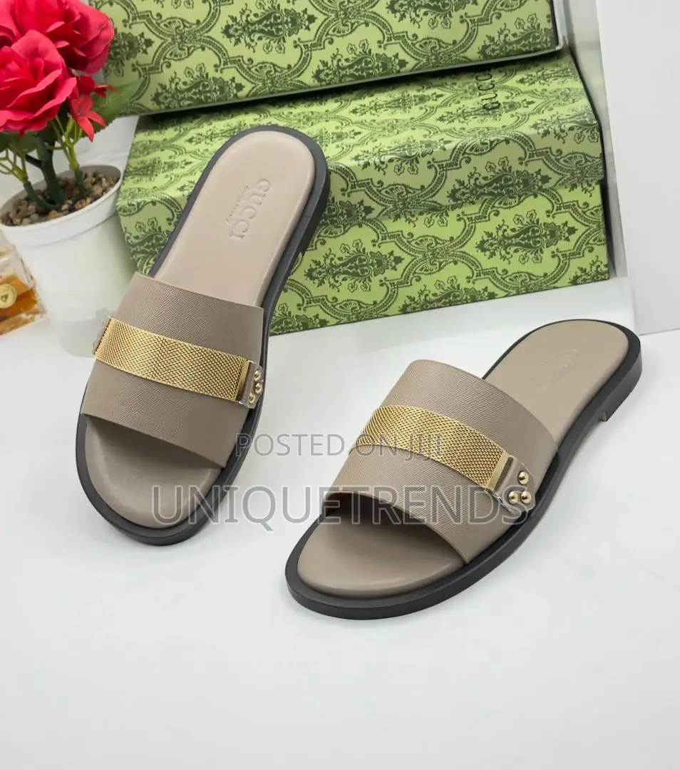 High Quality Gucci Leather Slippers