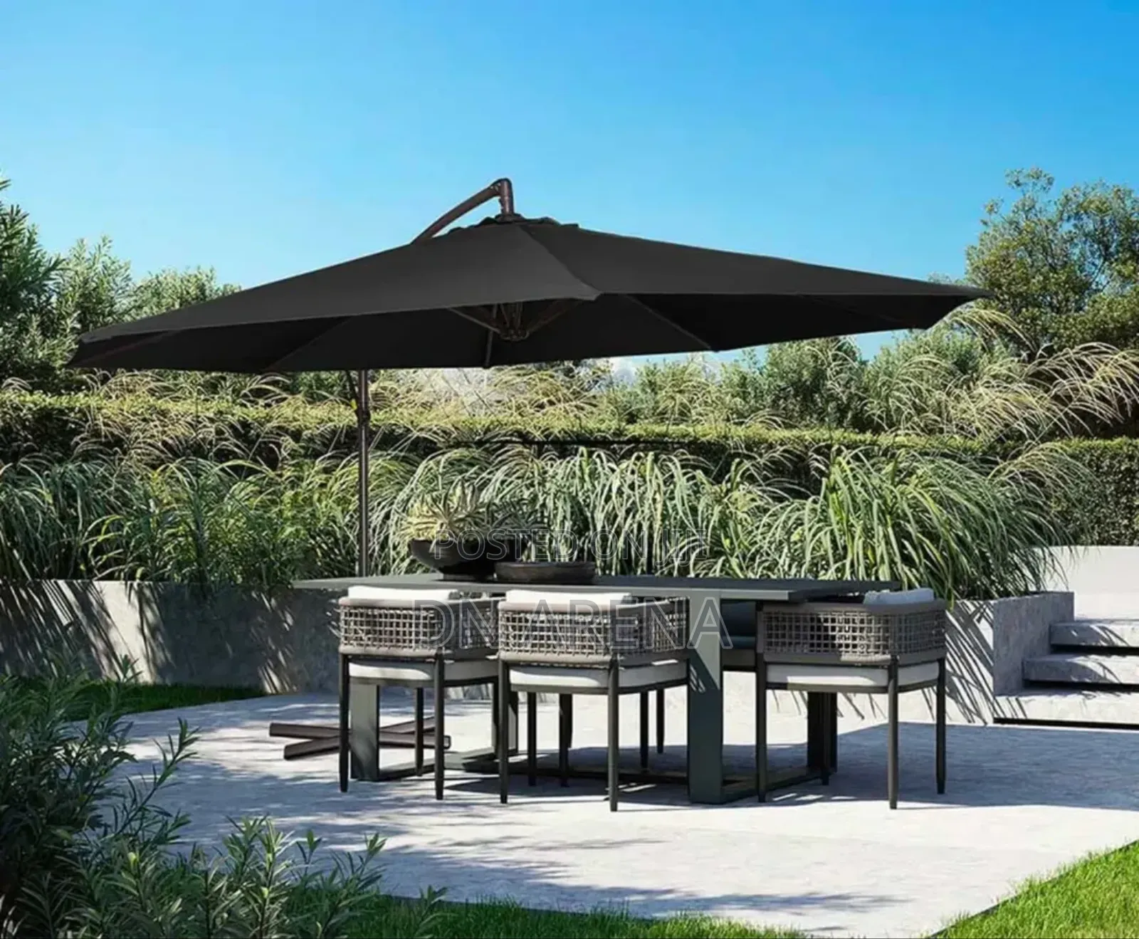 Sevva Luxury XXL Cantilever Parasol 3 Meter Black Canopy /Tent