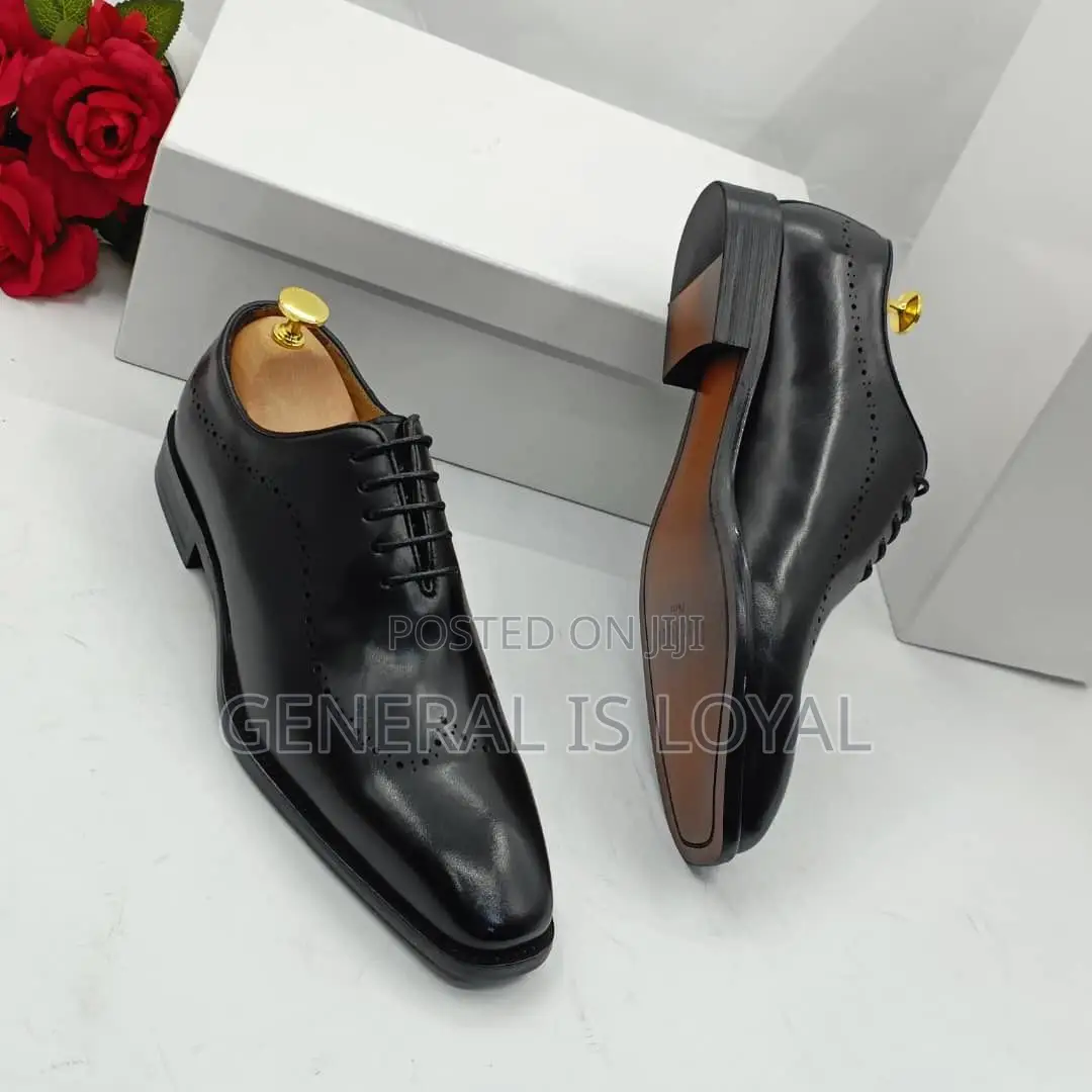 Berluti Black Leather Men Shoe