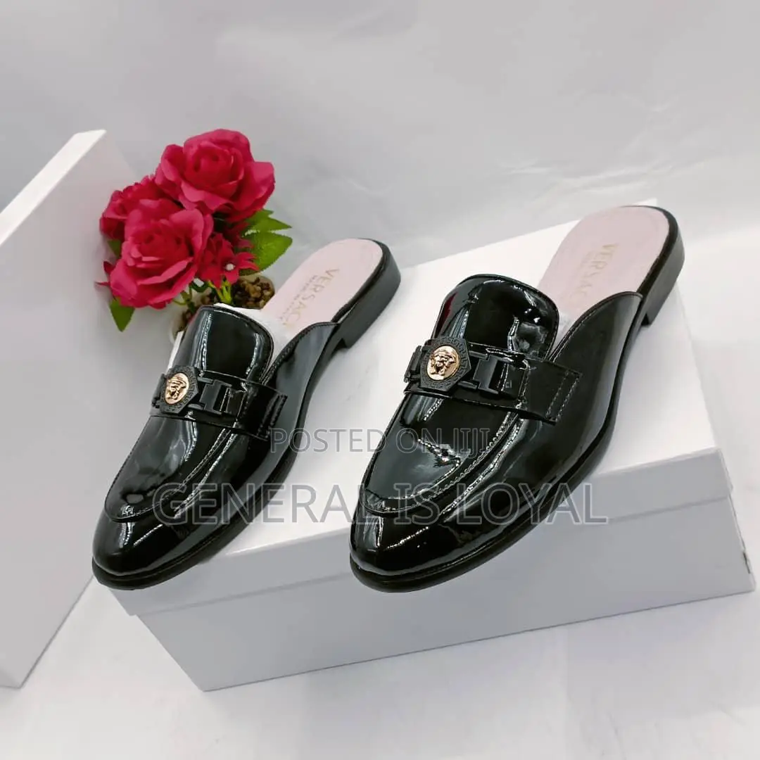 Versace Smooth Leather Men Halfshoe
