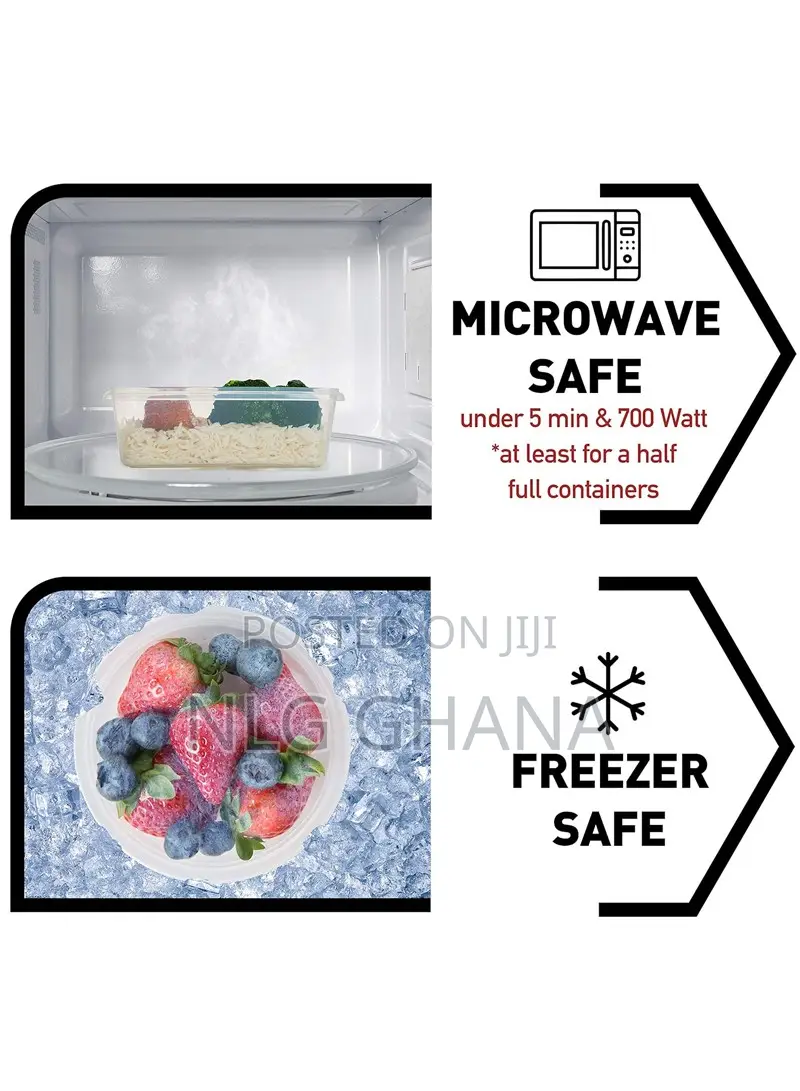 3pcs 0.65l/1.15l/2l Plastic Food Container Set. Ghx6263