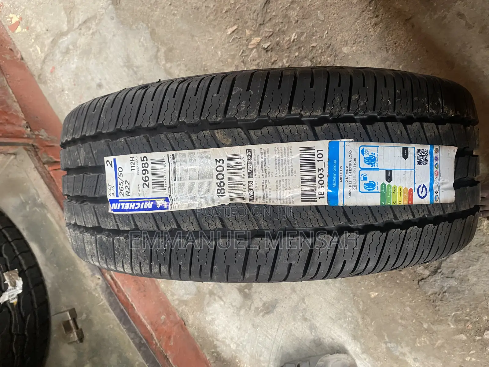 265/50r22 Michelin XLT a/S 2 112h Extra Load