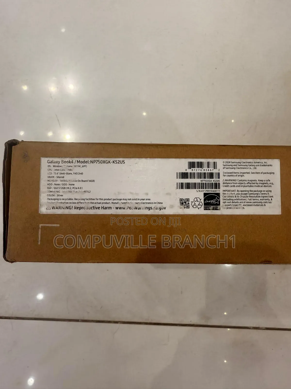 New Laptop Samsung Galaxy Book4 16GB Intel Core I7 SSD 512GB
