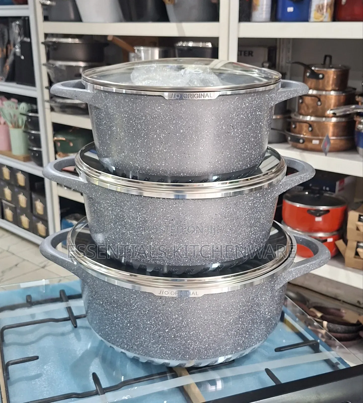 Jio 6pcs Granite Non-Stick Cookware Set