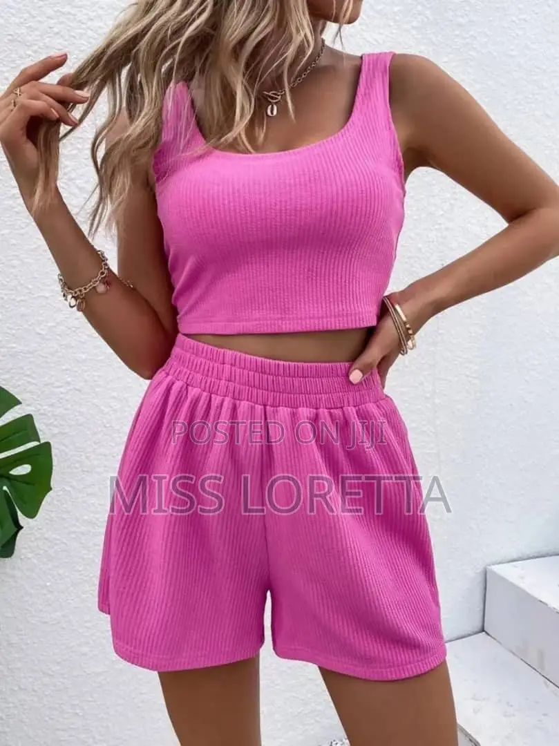 2pc Top and Shorts - Pink