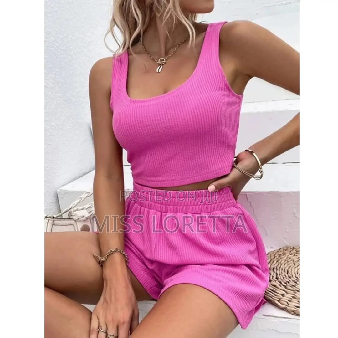 2pc Top and Shorts - Pink