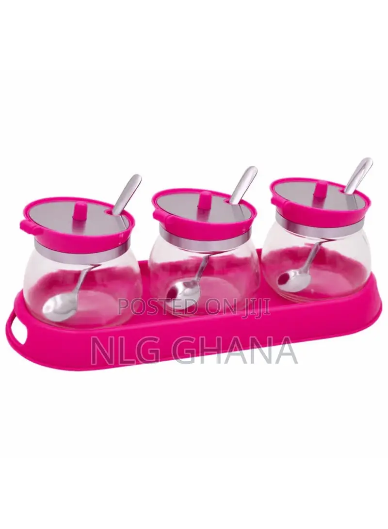300ml Condiment Jars Glass Spice Containers Set. Ghx6676