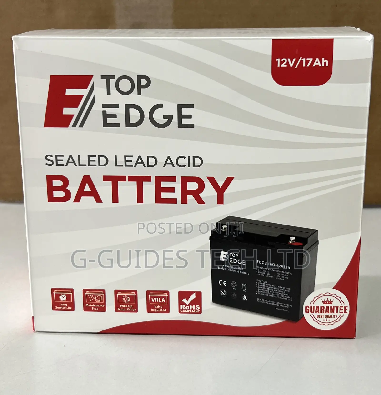 Top Edge 12v-17ah Ups Battery, 12v/17ah Sealed Lead-Acid Battery