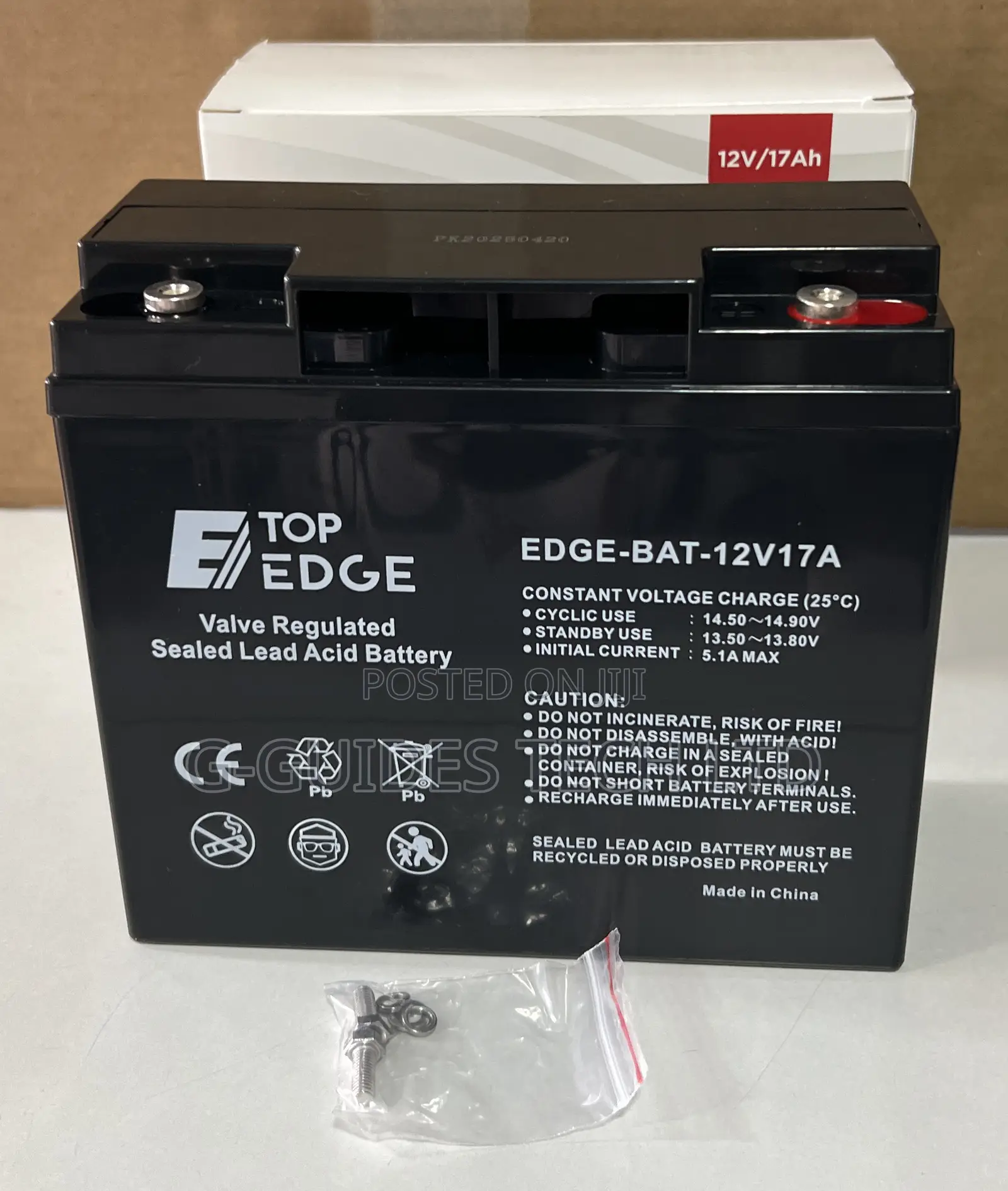 Top Edge 12v-17ah Ups Battery, 12v/17ah Sealed Lead-Acid Battery