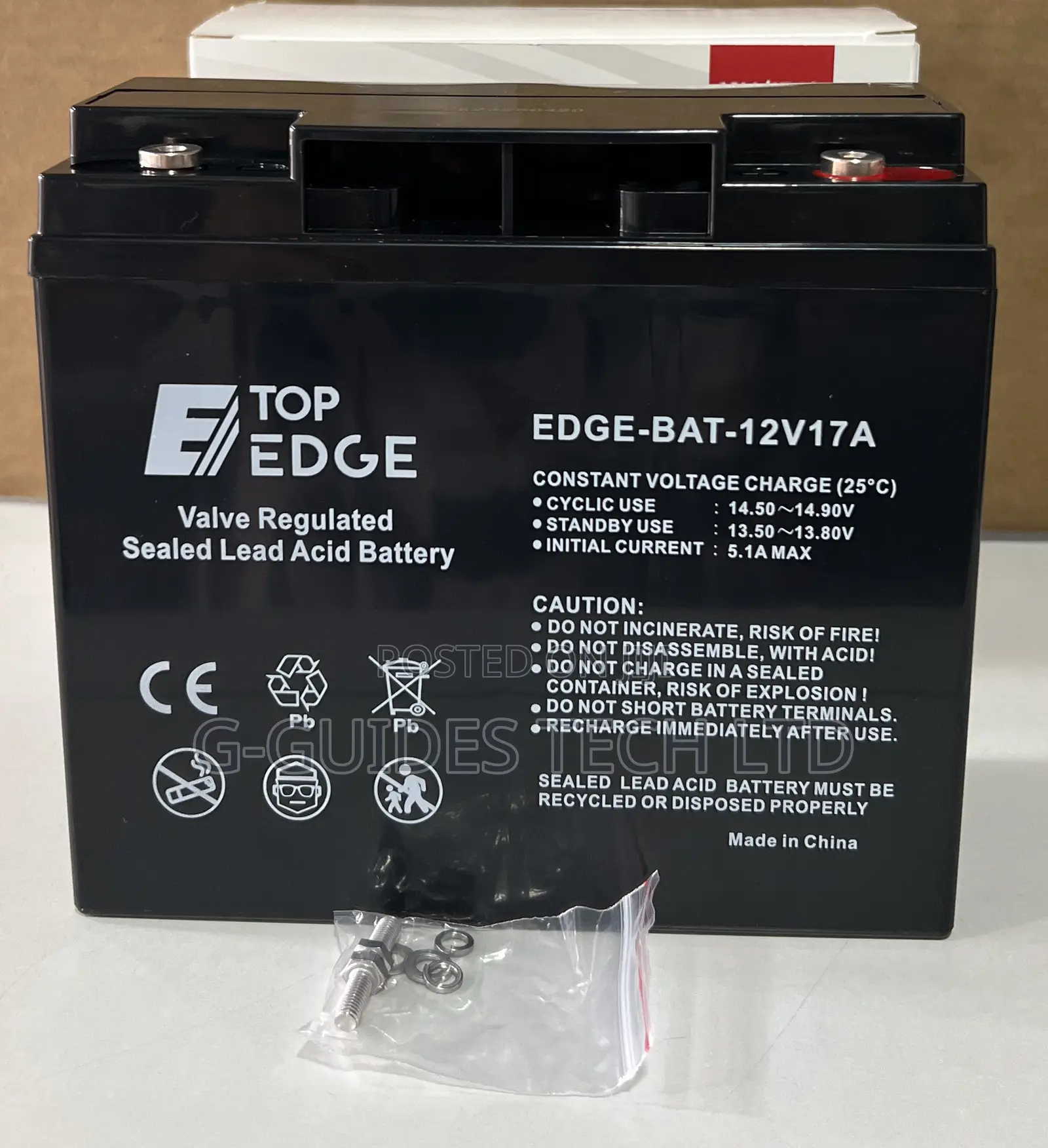 Top Edge 12v-17ah Ups Battery, 12v/17ah Sealed Lead-Acid Battery