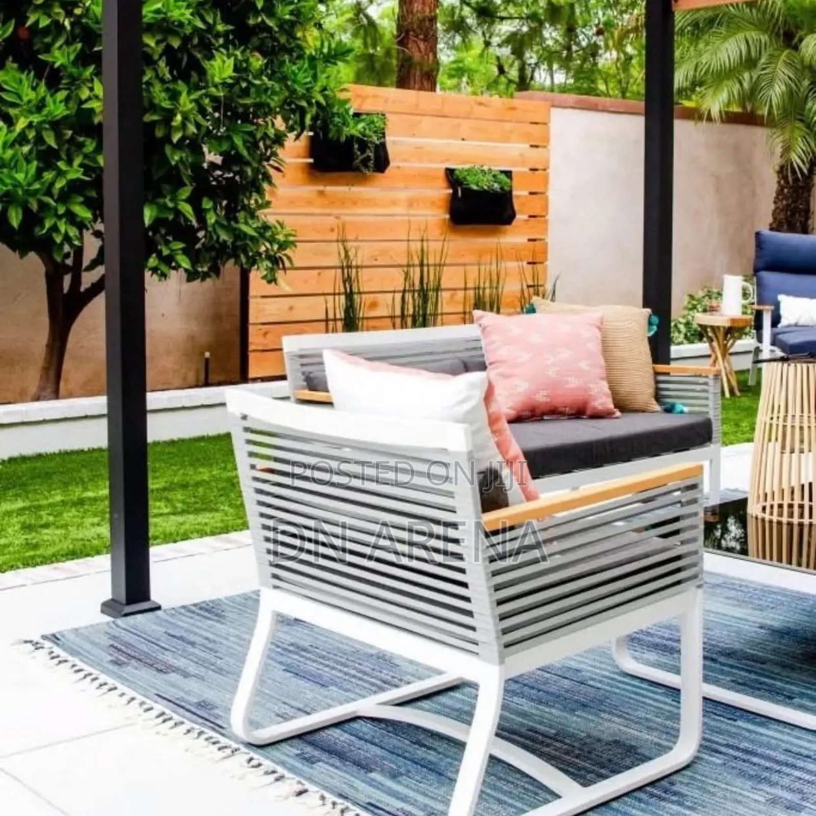 Lars( 8’X8’ Ft )Pergola With Solid Slats Black