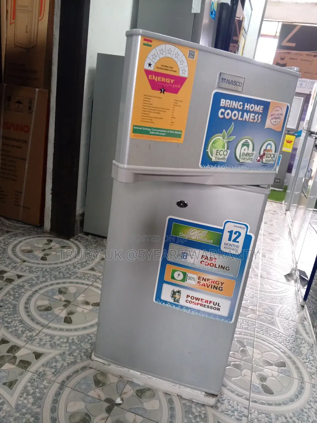 Fresh Tech Nasco 95l Double Door Family Size Refrigerator