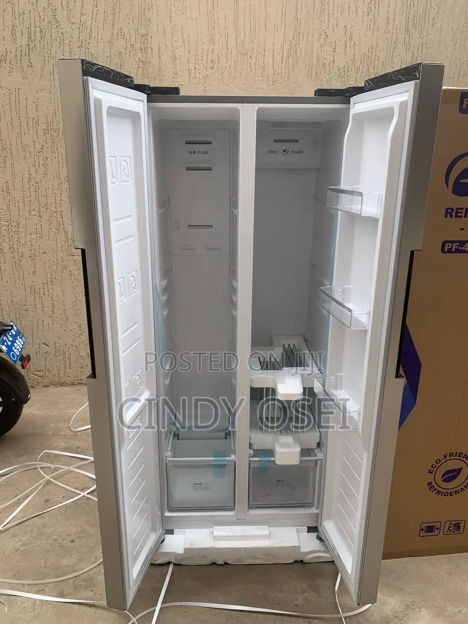 Pearl 386liters Sidebyside Fridge Pf-4510ixsbs