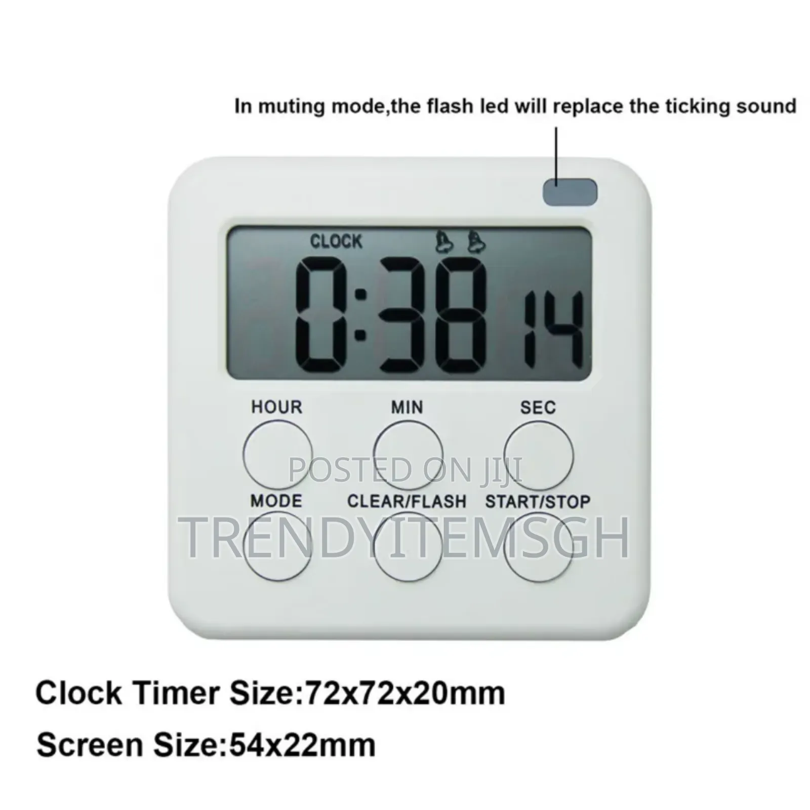 Multifunctional LCD 24 Hour Countdown Kitchen Timer