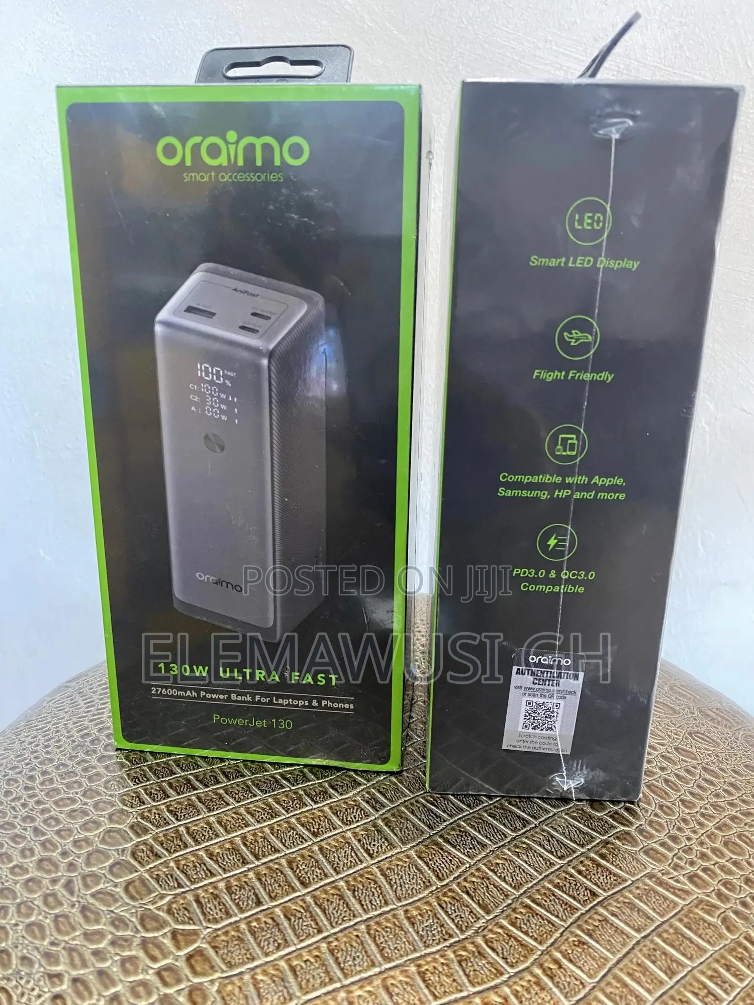 Oraimo Powerjet Power Bank for Laptop , Tablets and Phones 130 Watts