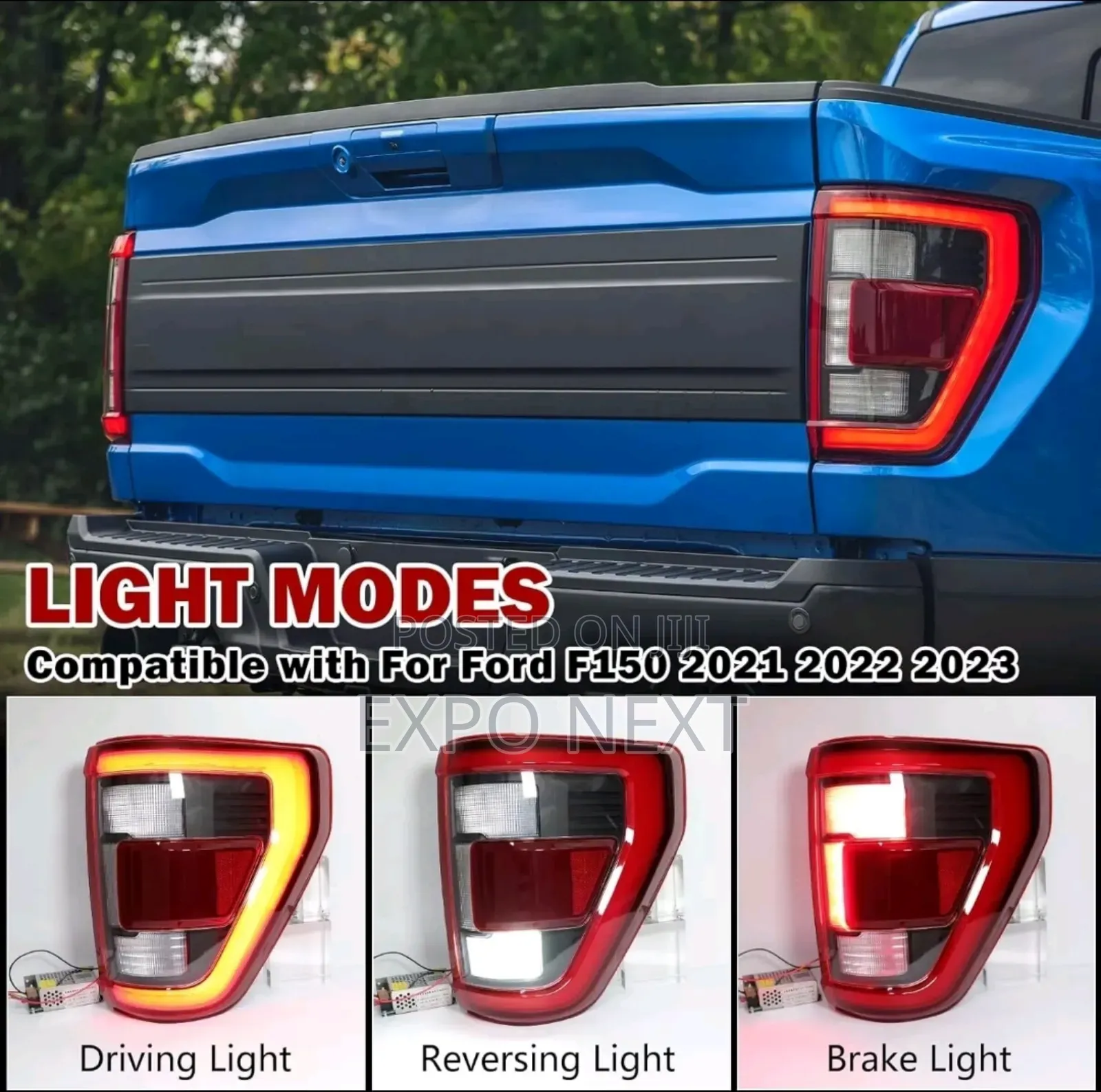 Pair Led Tail Light For Ford F150  2021-2023