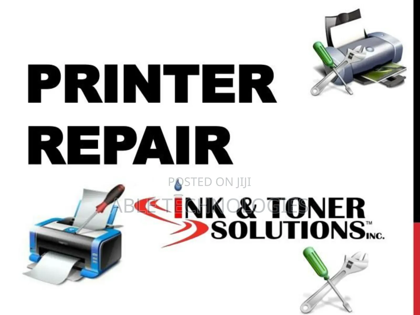 Repair and Service of All Type of Printers . Refill of Ink and Toner