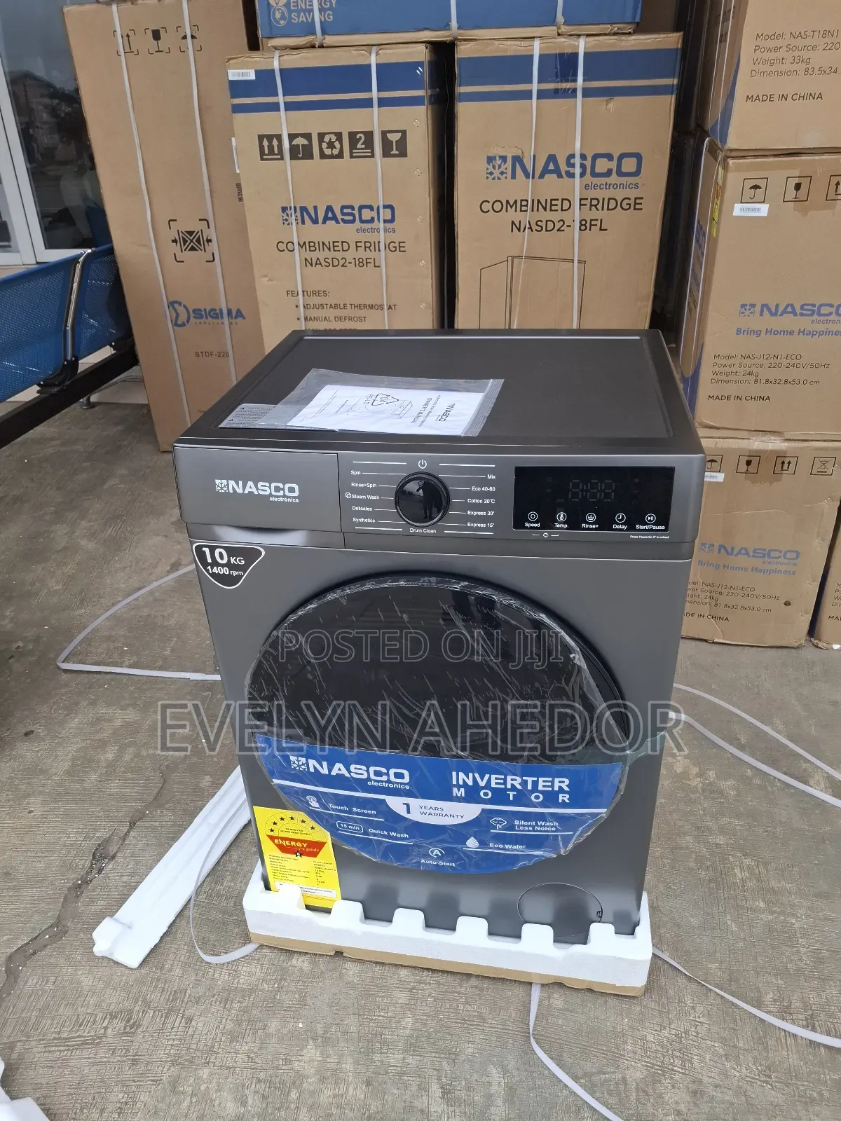 Quick Nasco Washing Machine 10kg Full Automatic Front Load