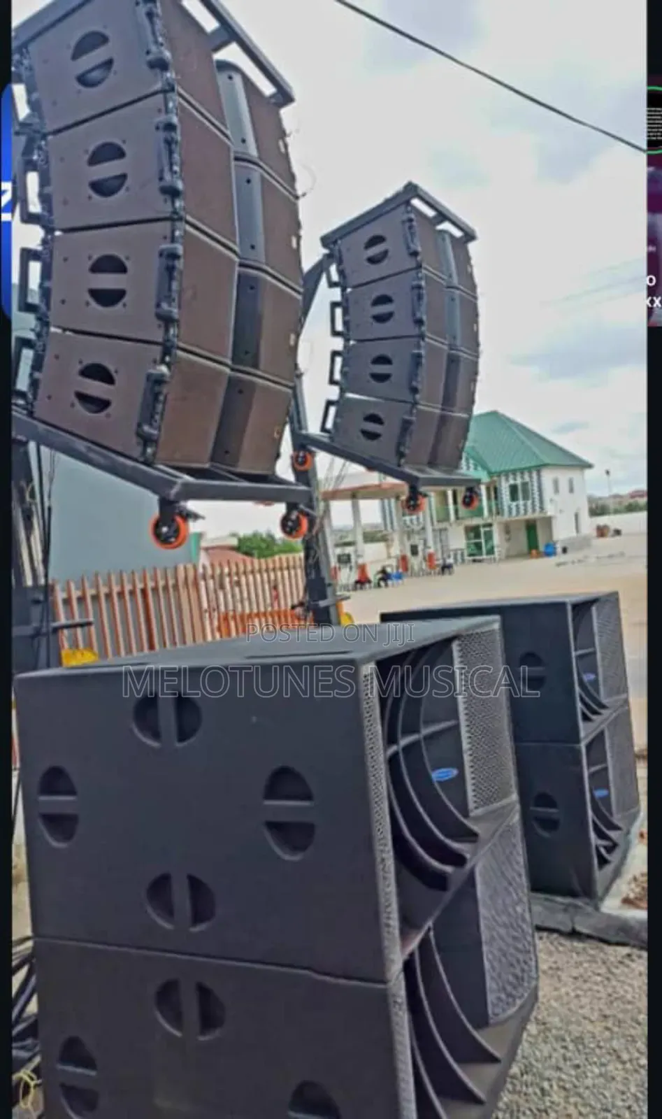 4pairs 12inches Kara Line Array Speaker, 2pair of Bass 18inch Speakers