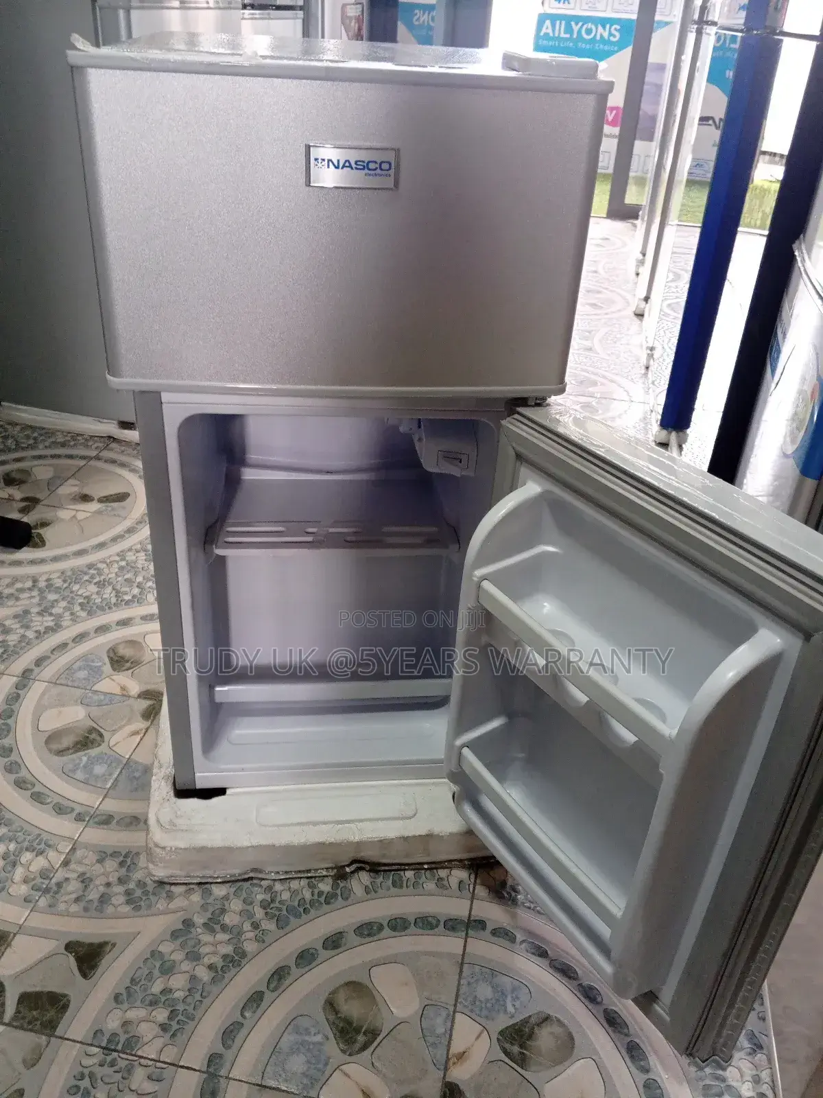 Led Display 58l Nasco Silver Double Door Bed Side Refrigerator