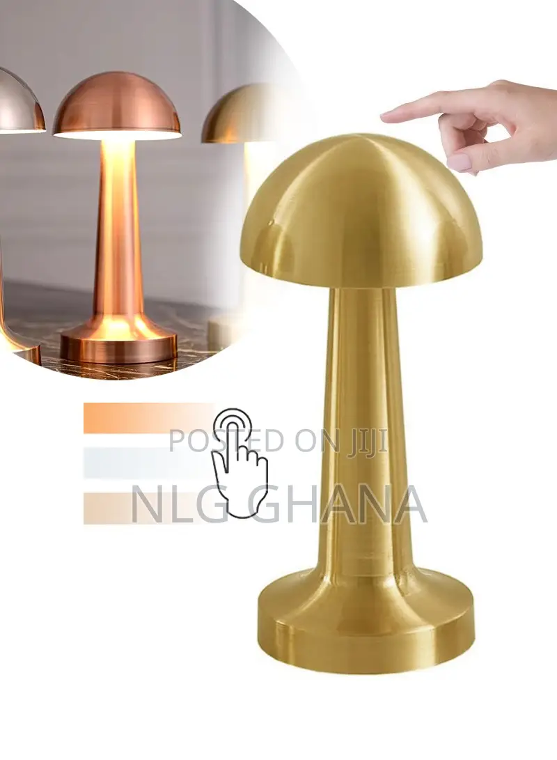 1800mah Metal Rechargeable Led Mushroom Table Lamp. Ghx6465