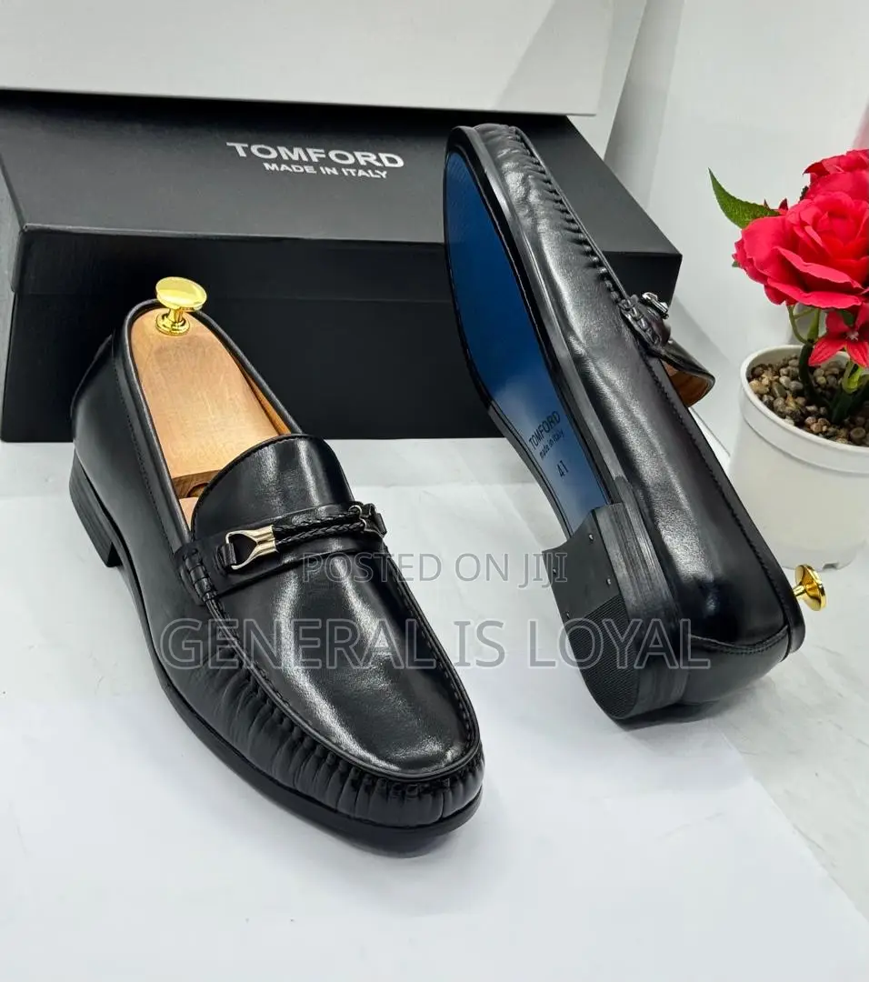 Tomford  Men Leather Black Loafers Shoe