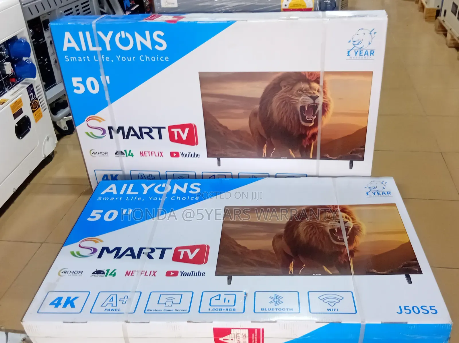 Frameless 50inches Ailyons Smart Television Smart 50inches
