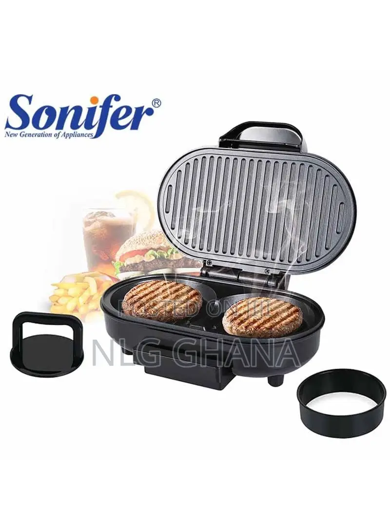 750w Two Burgers Non-Stick Electric Burger Cooker. Ghx2314