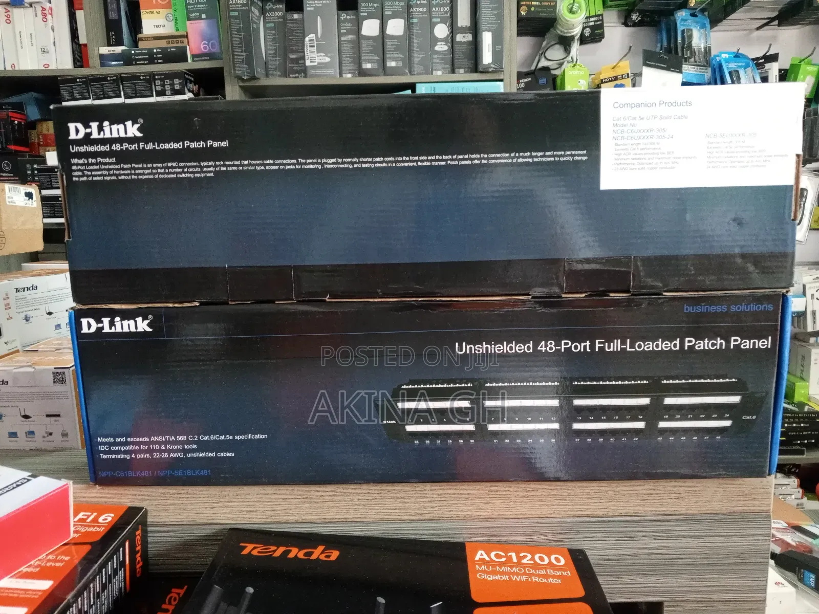 D-Link Unshielded 48 Port Patch Panel Full-Loaded