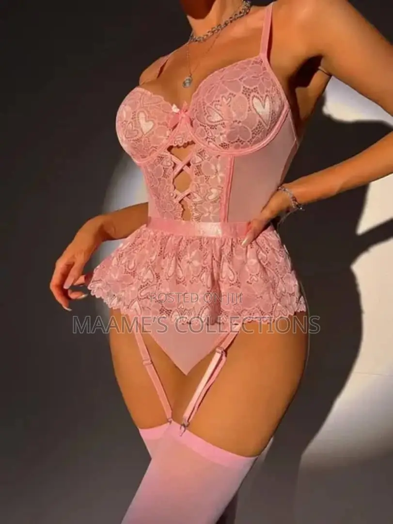 Women Lingerie Sexy Lace Bodysuit Babydoll Plus Stockings