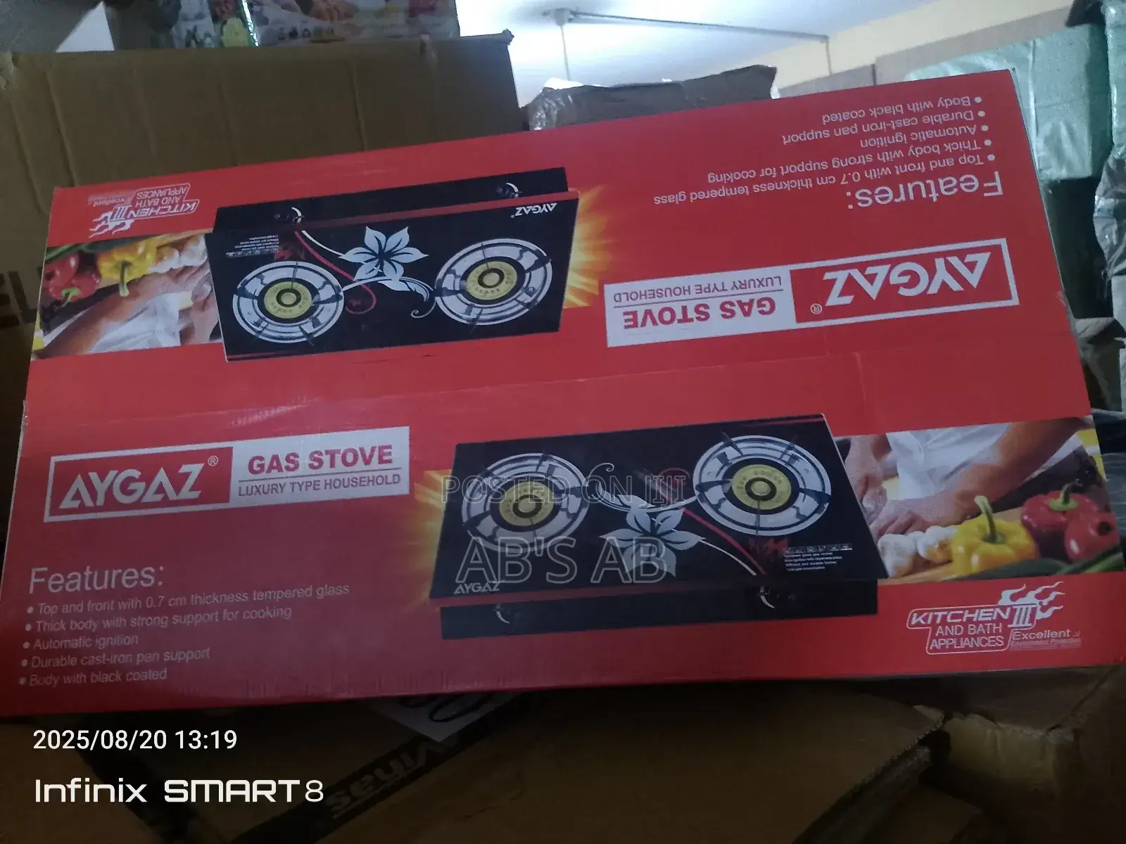 Gas Stove 3 in 1 Glass
