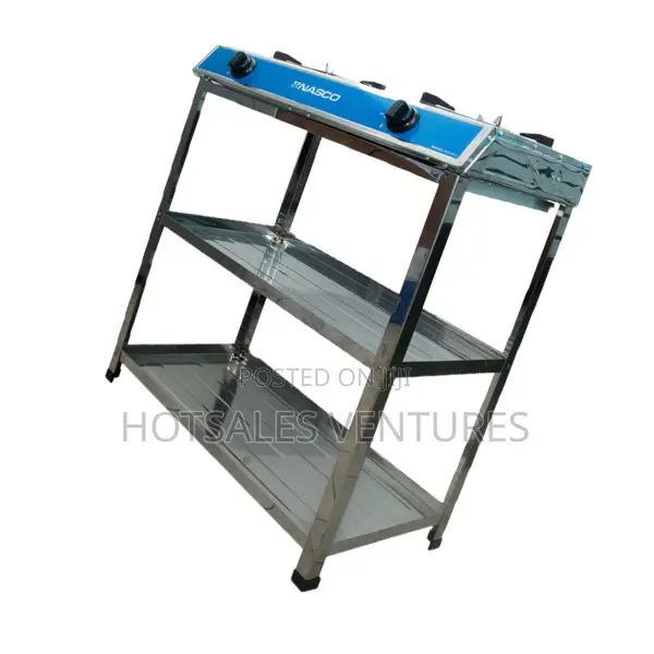 Quality Nasco 2 Burner Stove With Shelve Stand - Nasgs-K212fs