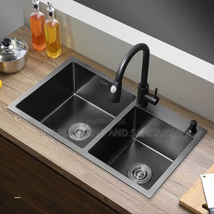 Double Bowl Cabinet Sink With Tap_complete _Kitchen Sink