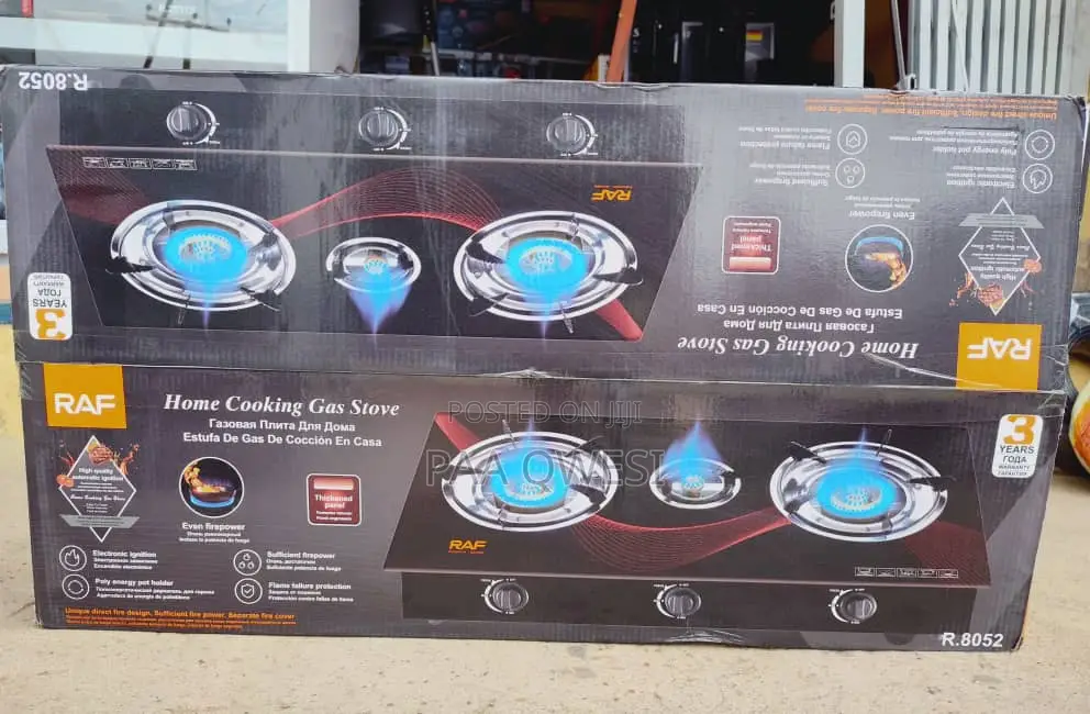 Durable Raf Gas Stove With Triple Burners