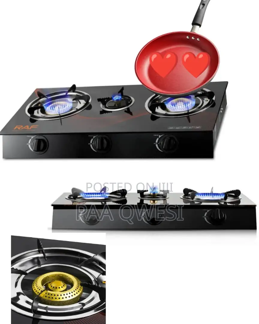 Raf 3-Burner Gas Cooker for Home Use