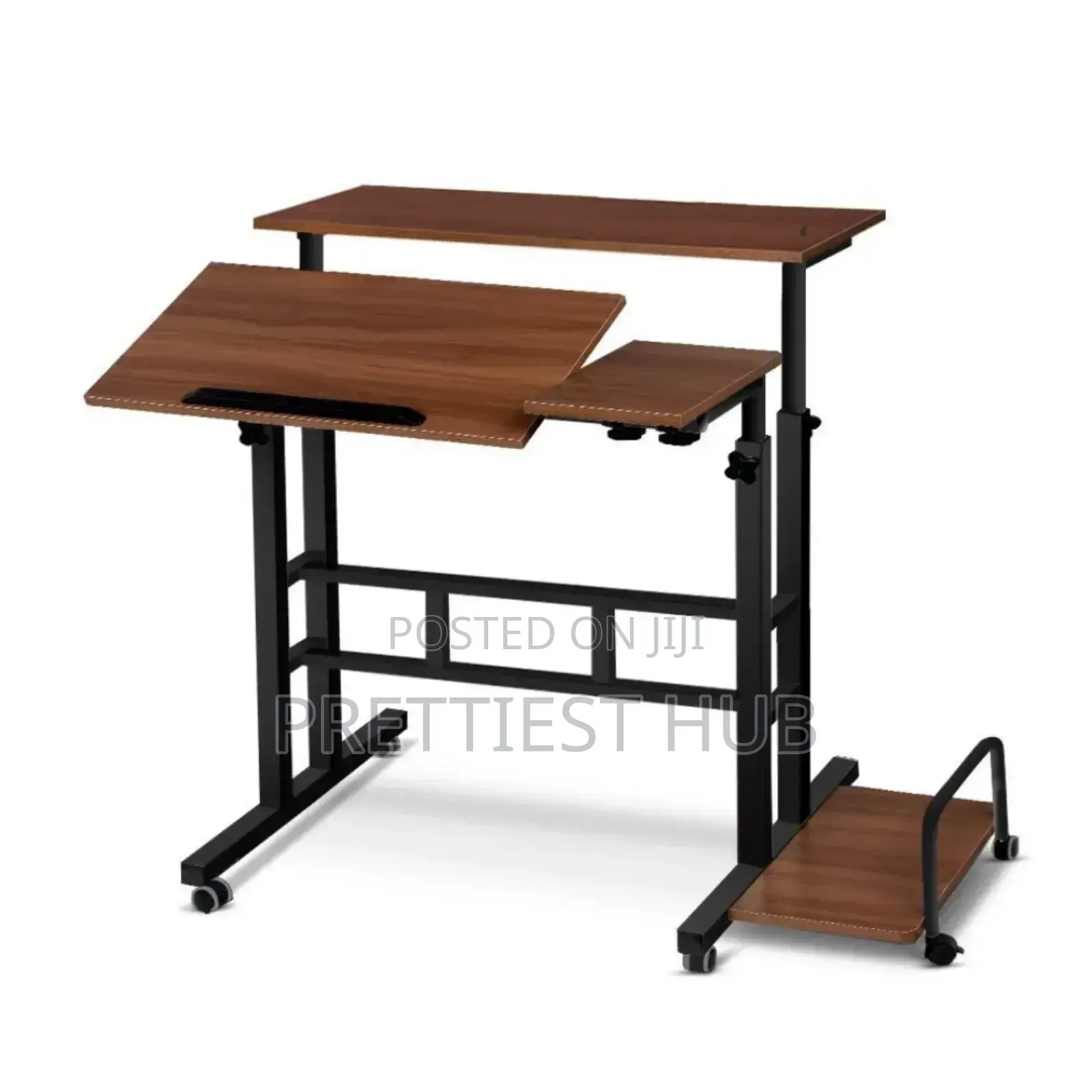 Sit and Stand Height Adjustable Laptop Study Desk