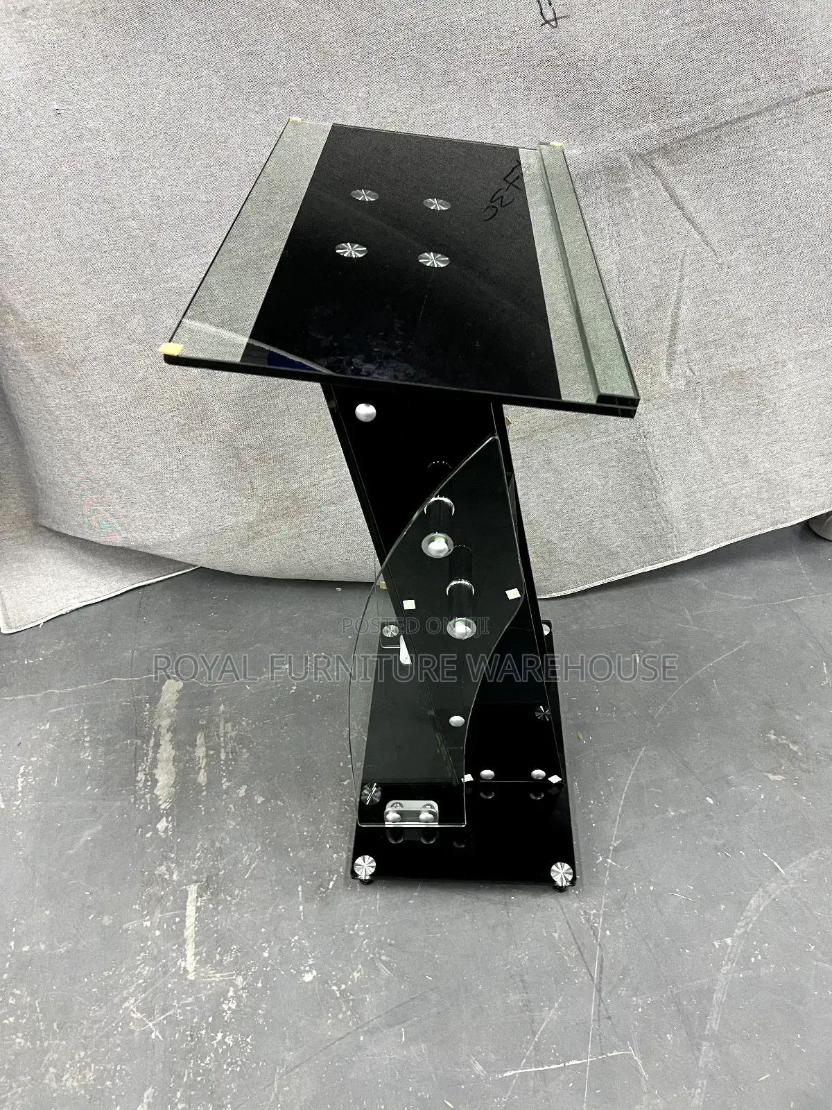 Preaching Podium Stand Tempered Glass Pulphit for Church Activities