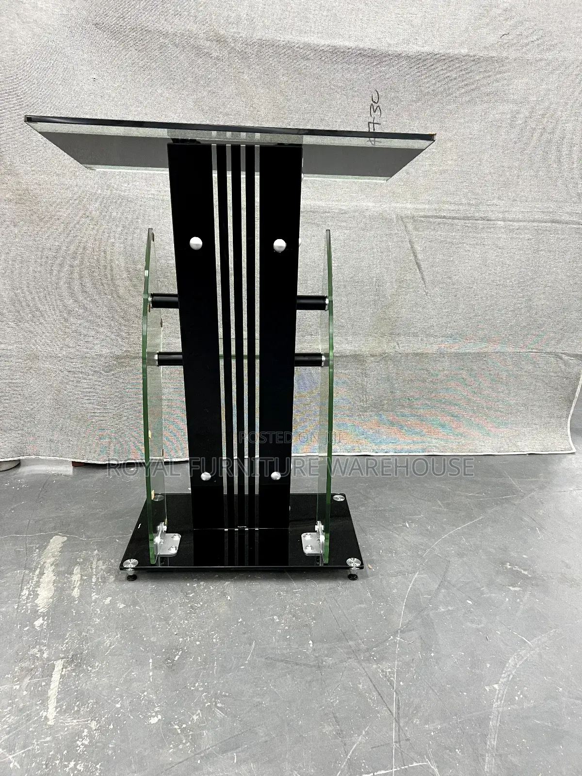 Preaching Podium Stand Tempered Glass Pulphit for Church Activities