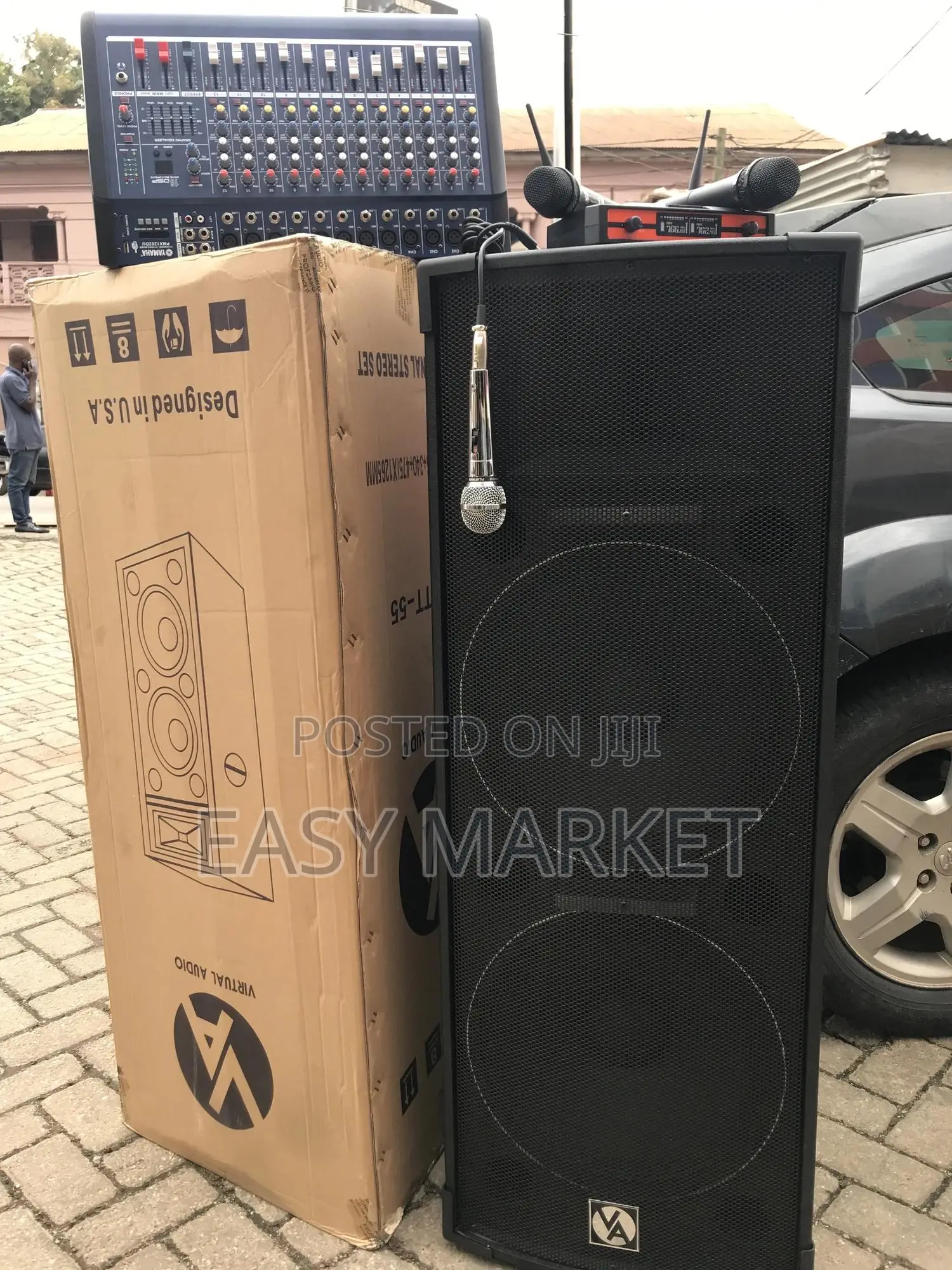 Complete Speaker Mixer Mic Set