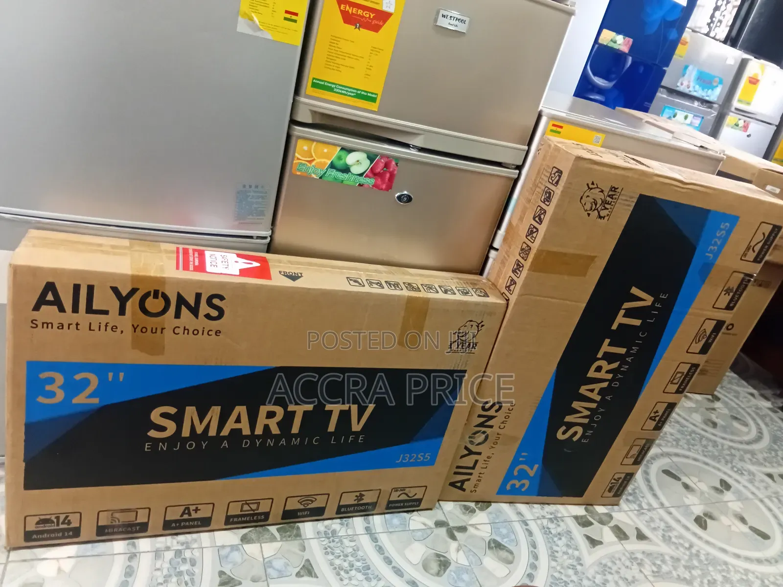 Ailyons 32 Inch Led Smart Tv With 2 Hdmi and Usb Ports