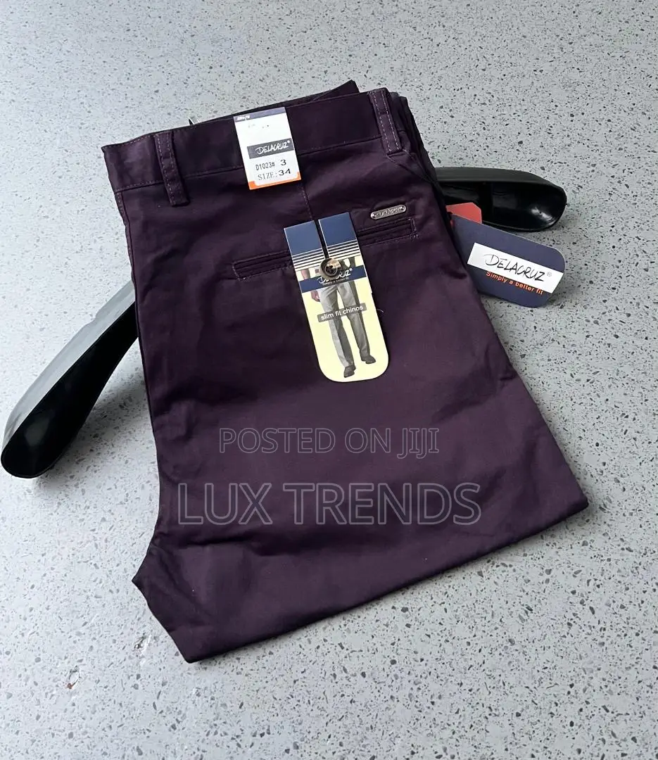 Stretch Khaki Long Trousers for Men