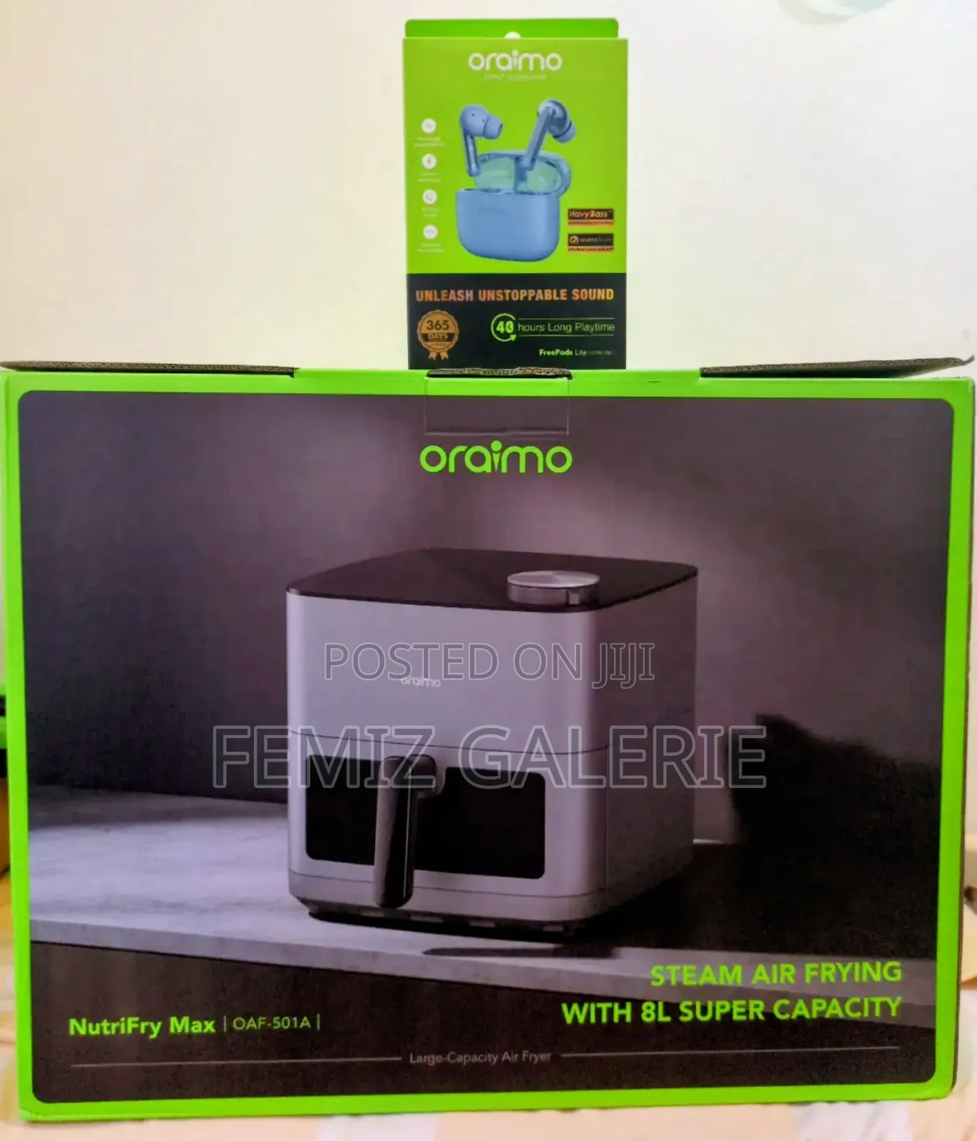 Oraimo Nutrifry Max 8l 2000w Air Fryer Plus Free Wireless Earbuds
