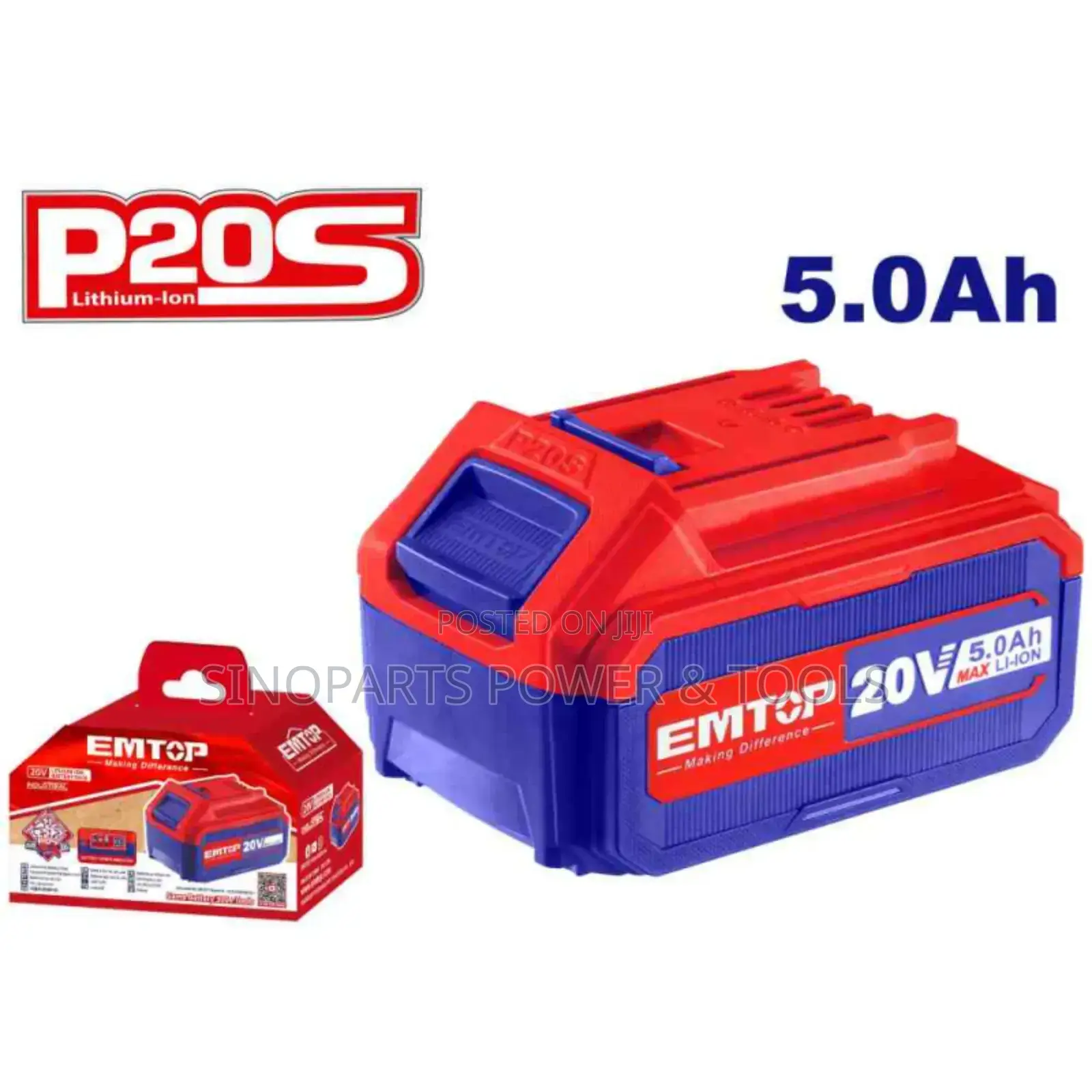 Emtop Ebpk20031 P20s 20v 5.0ah Battery - Universal For Ingco Total