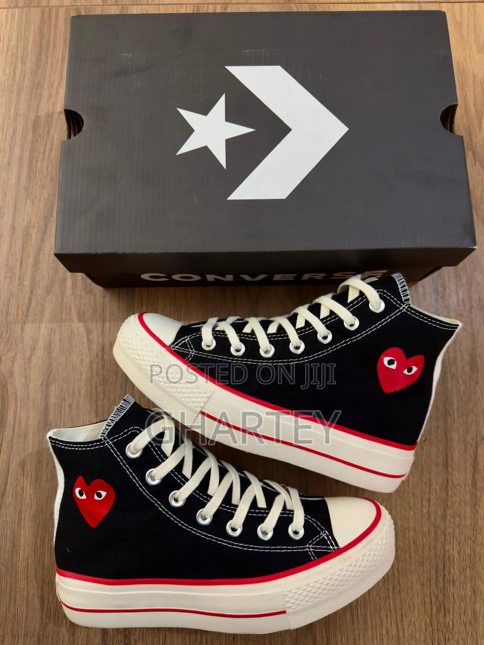 Cdg Play Black Converse All Stars: Edgy Chic Sneakers