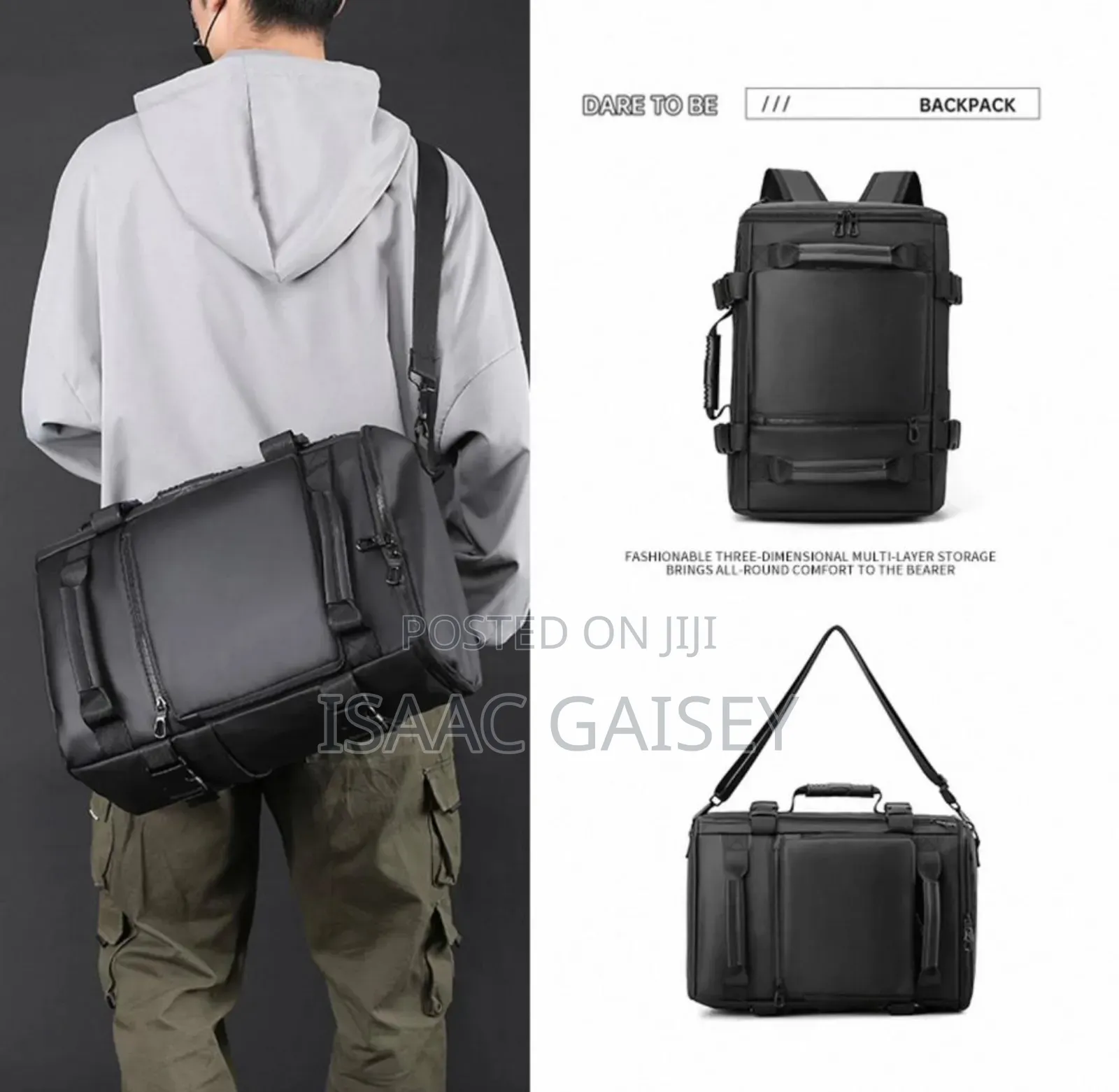 Fashionable 3-dimensional Multi-purpose Travel Backpack/Storagehandbag